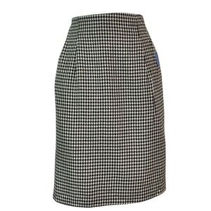 MICHELLE STUART Vintage Houndstooth Wool Blend Knee-Length Pencil Skirt Sz 14